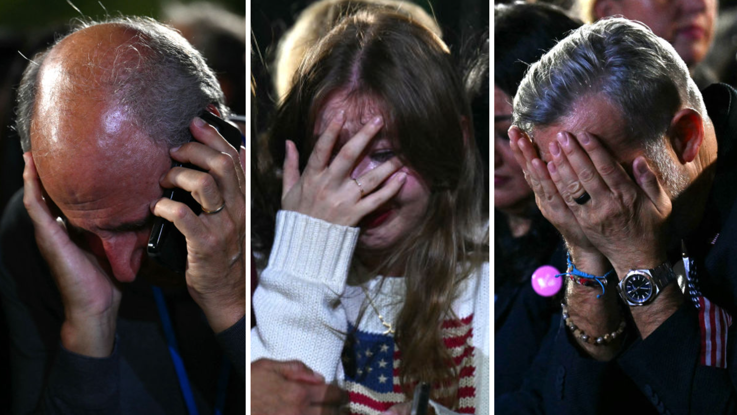 En fotos: la amarga reacción de los simpatizantes de Harris en Washington DC