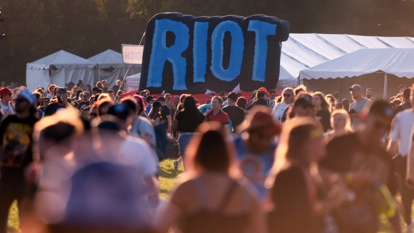 CHICAGO, ILLINOIS – SEPTEMBER 15: A general view of crowds during Riot Fest 2023 at Douglass Park on September 15, 2023 in Chicago, Illinois. (Photo by Daniel Boczarski/Getty Images)