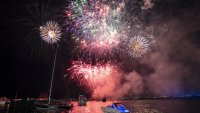 CHICAGO, UNITED STATES – MAY 26: Fireworks illuminate the night on the occasion of Memorial Day at the Navy Pier in Chicago, Illinois, United States on May 26, 2024. Located on the southwest of Lake Michigan, Chicago is the third most populous cities in the USA. (Photo by Aytac Unal/Anadolu via Getty Images)