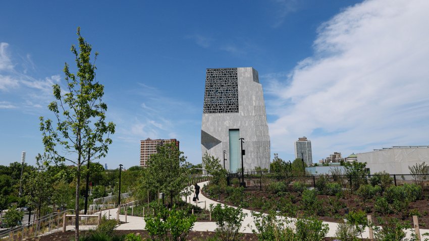 The Campus of the Obama Presidential Center is seen in Chicago, on June 3, 2026. The dedication ceremony for the center will take place on June 18, 2026, and will open to the public on the following day on the Juneteenth holiday. (Photo by KAMIL KRZACZYNSKI / AFP via Getty Images)