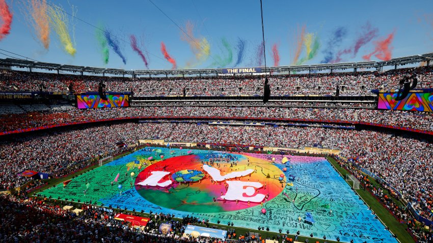 Soccer Football – FIFA World Cup 2026 – Final – Spain v Argentina – Halftime Show – New York/New Jersey Stadium, East Rutherford, New Jersey, U.S. – July 19, 2026 General view inside the stadium during the Halftime Show REUTERS/Jeenah Moon