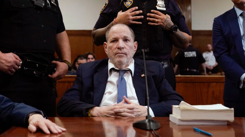 NEW YORK, NEW YORK – JANUARY 29: Former film producer Harvey Weinstein appears for a pre-trial hearing on January 29, 2025 at New York Supreme Court in New York City. It’s expected that Weinstein will learn the date of his retrial after his 2020 rape conviction was overturned. (Photo by Timothy A. Clary-Pool/Getty Images)