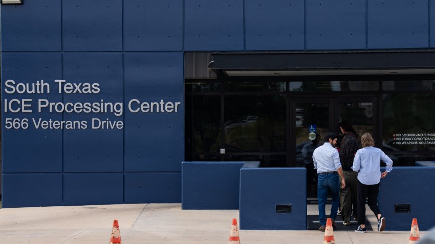 U.S. Representative Greg Casar arrives to the South Texas ICE Processing Center to visit with Wilber Rafael Garcés Pérez, a Venezuelan man who was shot by an ICE officer in Austin, in Pearsall on Wednesday, Sept. 23, 2026.