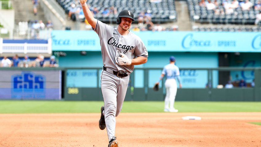 KANSAS CITY, MO – SEPTEMBER 24: Kyle Teel #8 of the Chicago White Sox rounds the bases after hitting a home run in the fourth inning during the game between the Chicago White Sox and the Kansas City Royals at Kauffman Stadium on Thursday, September 24, 2026 in Kansas City, Missouri. (Photo by Sydney Schneider/MLB Photos via Getty Images)