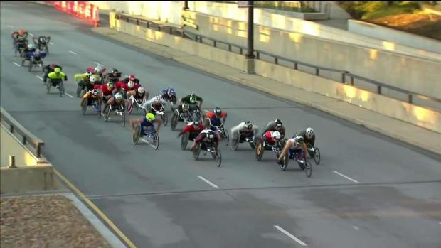 Así arrancó la carrera en silla de ruedas en el Maratón de Chicago 2017