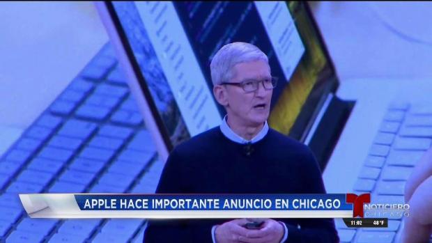 Apple presenta nuevo iPad en secundaria de Chicago