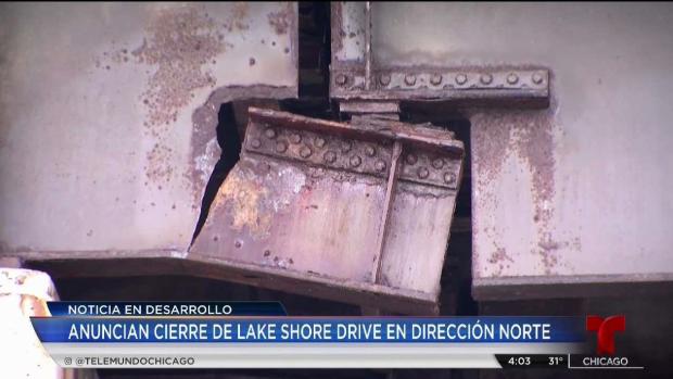 Grieta en puente causa cierres en Lake Shore Drive