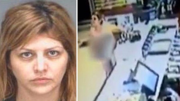 Video: Mujer desnuda enloquece en McDonald's