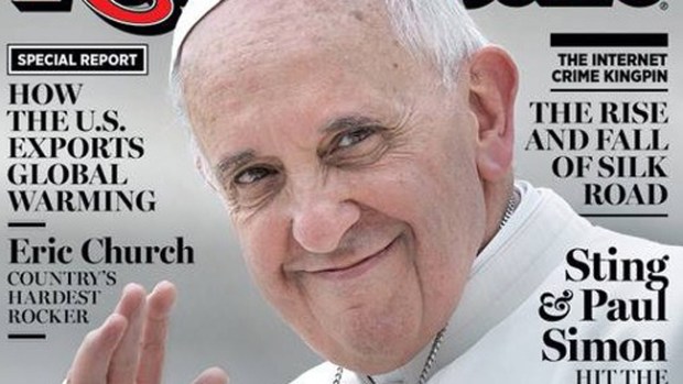 Video: El Papa, rostro de famosa revista rockera