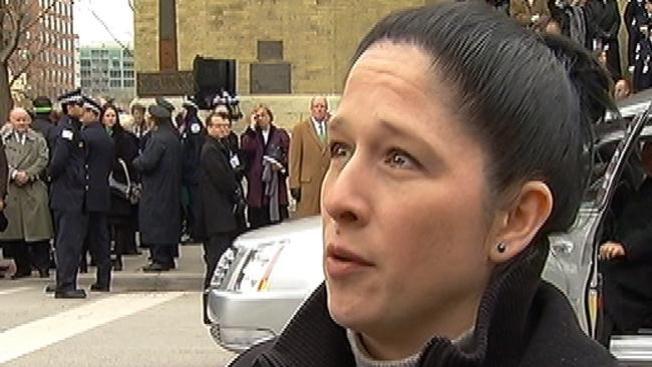 Susana Mendoza, desde el funeral de Maggie Daley